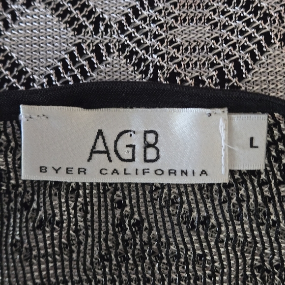 Vtg Y2K AGB Byer California Women's L Silver Lace Overlay Top w/ Black Tank USA - Picture 8 of 15